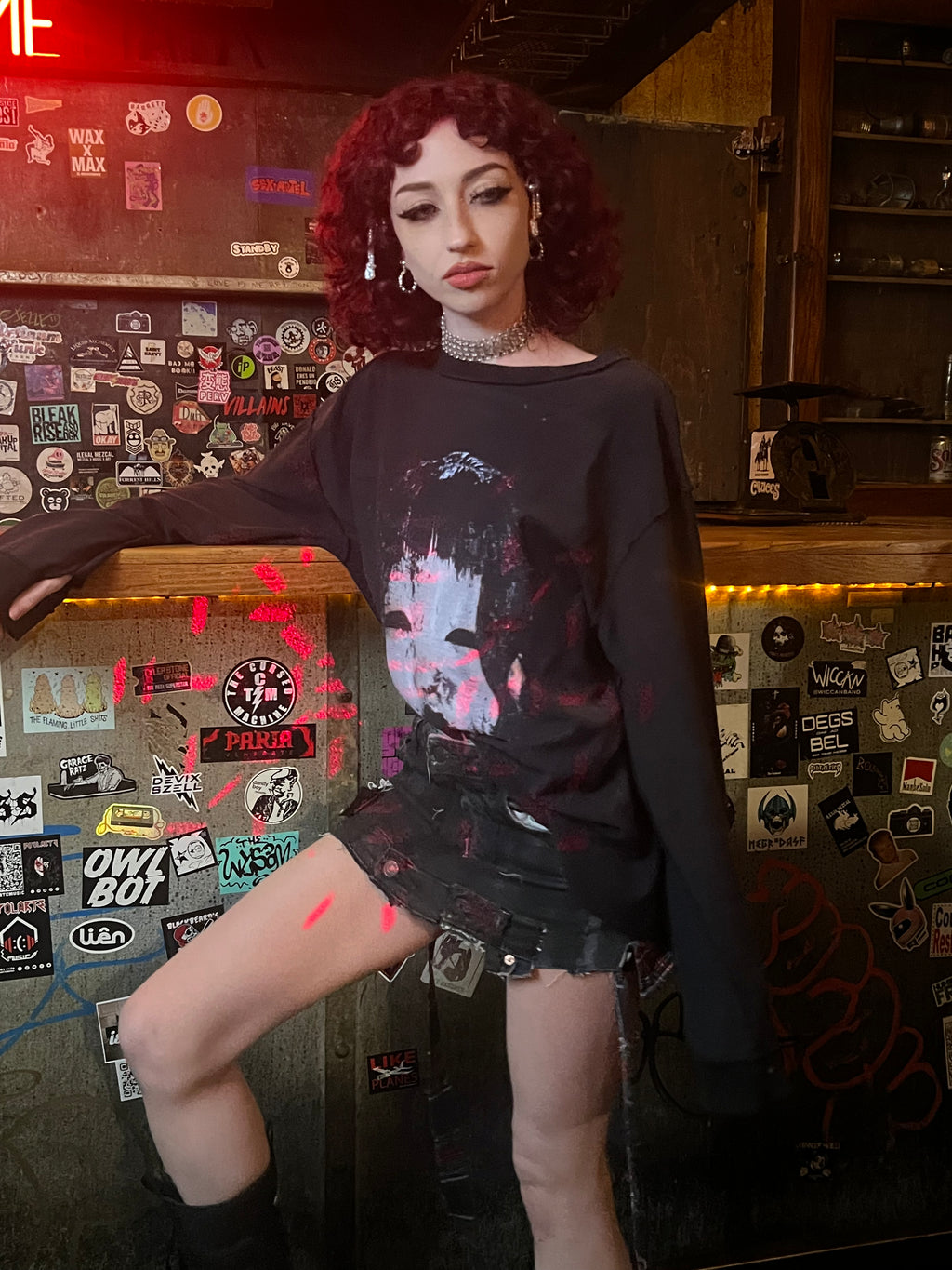 Ghost Girl Long Sleeve T shirt Reversible 10f1